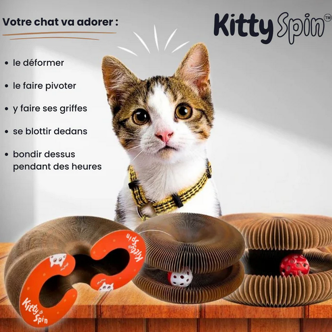 KittySpin™ | Griffoir interactif pour chats